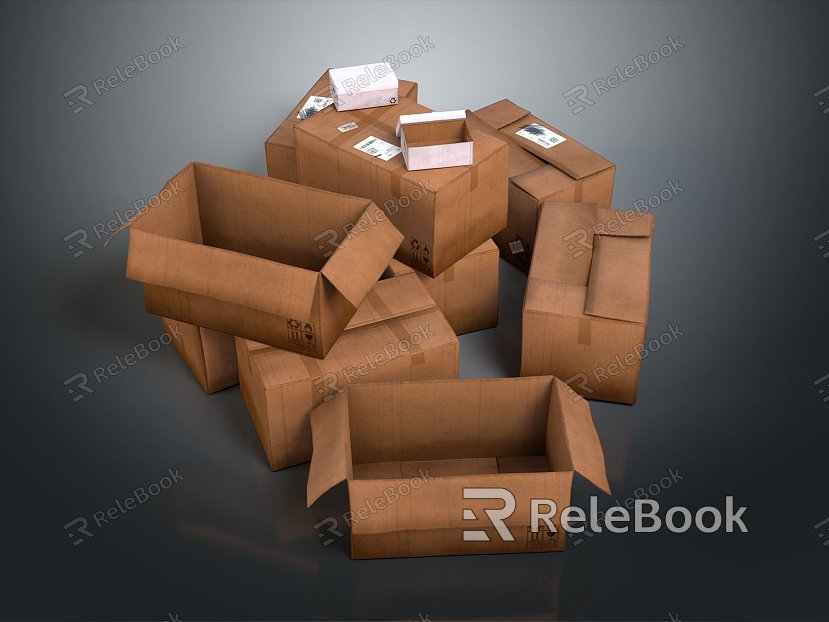 Boxes, Boxes, Bags and Containers Realistic model