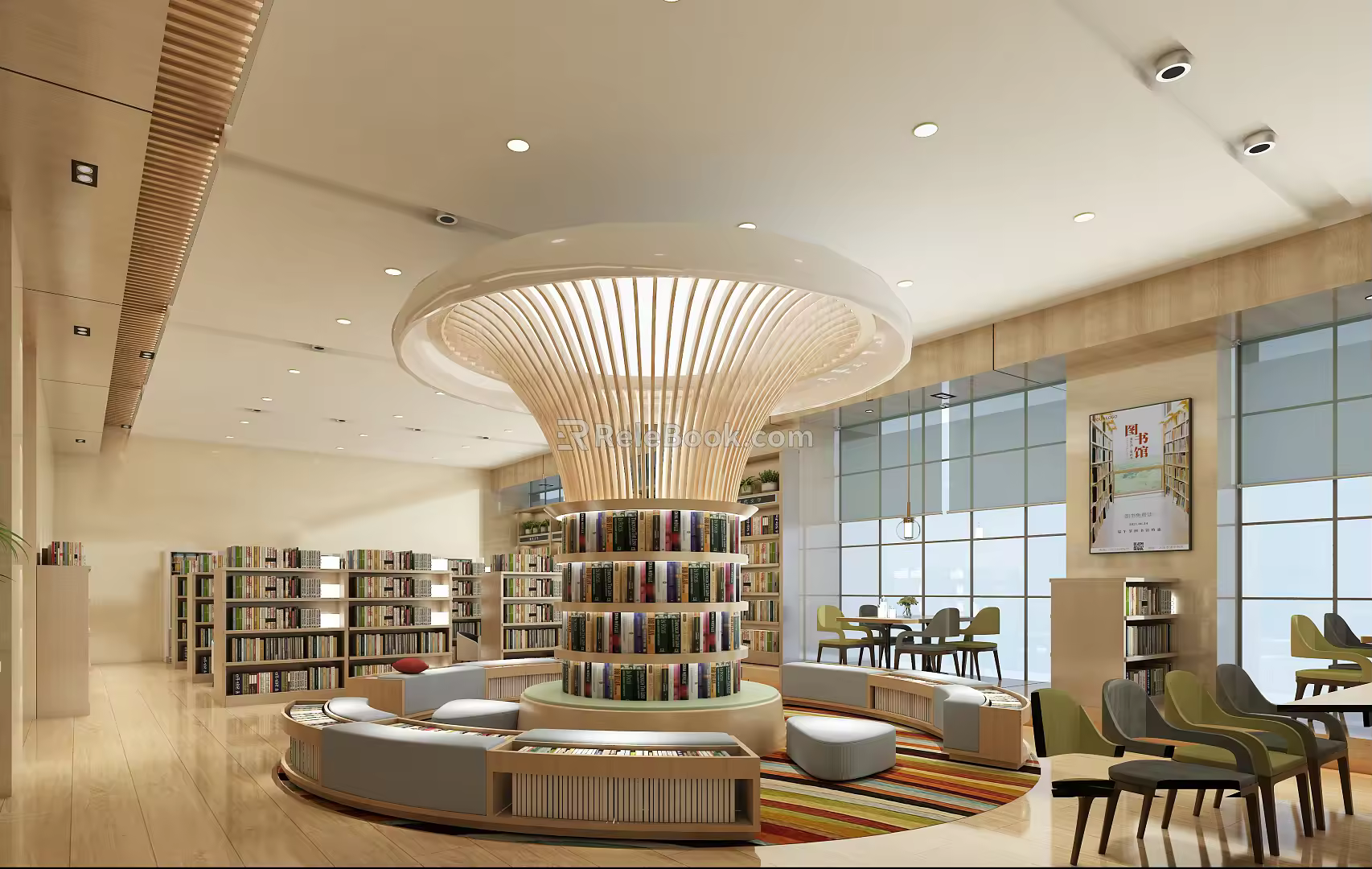 Modern Library City Study 3d model