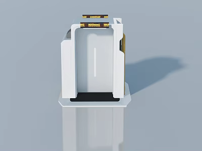 Modern White Swing Door Design With Smooth Surface For Interior Spaces 3d model