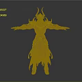 Ornate Red And Gold Fantasy Warrior Armor With Horned Design And Intricate Details