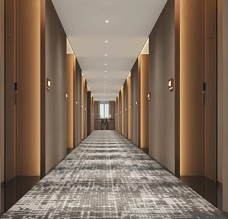 Modern Hotel Corridor 3d model