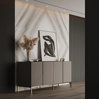 Modern Entrance Cabinet Side Cabinet Decorative Cabinet 3d model