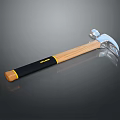 Durable Claw Hammer With Wooden Handle Black Ergonomic Grip And Silver Metal Head