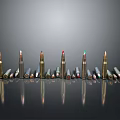 Bullets Pistol Bullets Rifle Bullets Machine Gun Bullets Ammunition Bullet Box Bullets Shooting Bullets 3d model