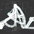 Female Game Movie Character With Blue Glowing Mechanical Tentacles In Sci Fi Style