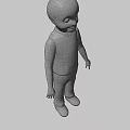 3D Character Model Wearing Brown Vest And Green Shirt In Room With Windows