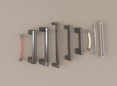 Modern cabinet door handle long strip handle metal handle 3d model