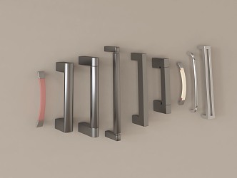 Modern cabinet door handle long strip handle metal handle 3d model