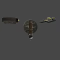 Classic Submachine Gun With Wooden Grip Drum Magazine And Extra Magazine Bullets