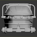 Modern Silver Tracked Vehicle 3D Model With Seat And Handrail Design