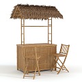 Bamboo Bamboo Bamboo Fruit Shop Fruit Shop Fruit Booth Bar Booth Wooden Outdoor Commodity Booth Booth Mobile Sale Booth 3d model