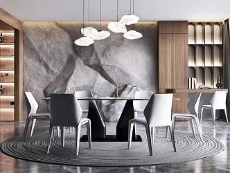 Modern Restaurant Simple Home Restaurant 3d model