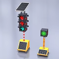 Temporary Signal Light Indicator Traffic Light Mobile Signal Light Signal Light 3d model
