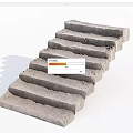 Modern Industrial Concrete Stairs With Rough Surface Interior Design Steps 3d model