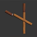 Classic Premium Cigars In Crossed Arrangement With Wooden Mouthpiece And Smooth Texture