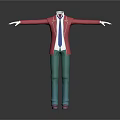 Red Blazer With White Shirt Blue Tie Teal Pants And Pink Shoes Outfit