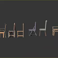 Furniture Collection Of Diverse Colored Chairs And Stools With Various Styles