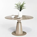Modern Dining Table Coffee Table Round Table Decorative Table Log Dining Table 3d model