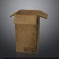 Brown Hand Made Box With Accordion Style Folded Sides And Textured Surface