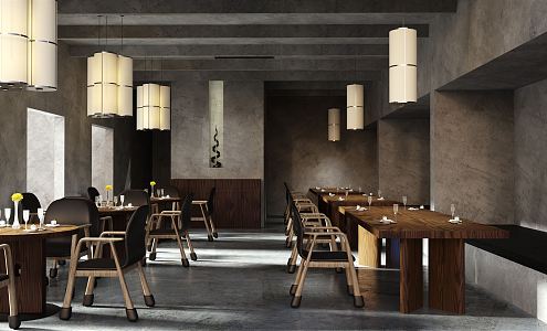 INDUSTRIAL LOFT RESTAURANT 3d model