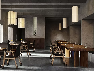 INDUSTRIAL LOFT RESTAURANT 3d model