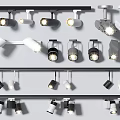 Downlights and Spotlights Various Styles Track Ceiling Mounted Black White LED Lighting 3d model