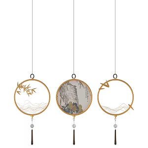 New Chinese Chandelier Metal Chandelier 3d model