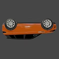 Orange Range Rover Evoque SUV With Stylish Modern Exterior Design 3d model