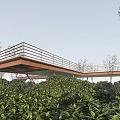Modern viewing platform Landscape platform Landscape structure Mountain viewing platform 3d model
