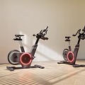 Adidas Fitness Exercise Bikes With Red Ring Lights In Modern Indoor Setting