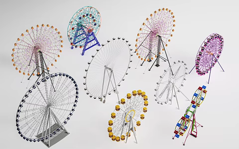 Modern Ferris Wheel Amusement Equipment Amusement Equipment 3d model