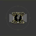 Turret Turntable Railgun Sci-fi Tower Defense Game Tower Defense Sci-fi Turret Game Turret Game Battery 3d model