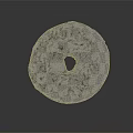 Freshly Baked Golden Sesame Bagel With Crispy Surface And Central Hole On Black Background 3d model