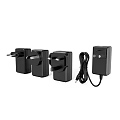 Black Universal Travel Power Adapters With Multiple Plugs And Charging Cable 3d model