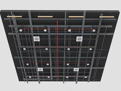 Ceiling Piping System Layout And Installation 3d model