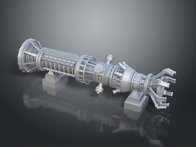 Booster sci-fi switch flame booster aircraft engine switch switch electronic switch power switch 3d model