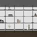 Modern and Simple Bookshelf Storage Rack Top and Simple Bookshelf Fixed Bookshelf Book Decoration Combination 3d model
