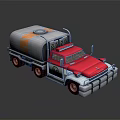 Vintage Functional Tanker Truck With Red Cab Silver Tanker Reflective Surface And Classic Design
