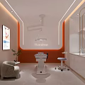 Elegant Modern Medical Aesthetic Treatment Room With Treatment Bed Medical Lamp Sofa And Mirror