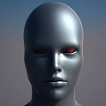 Silver Humanoid Smart Robot With Outstretched Arms And Muscular Body Design