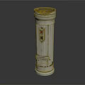 Modern flashlight military flashlight 3d model