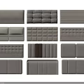 Gray Headboards With Multiple Designs And Styles For Bedroom Decor 3d model