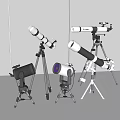 Different Types of Telescopes with Sturdy Tripods for Astronomical Observation