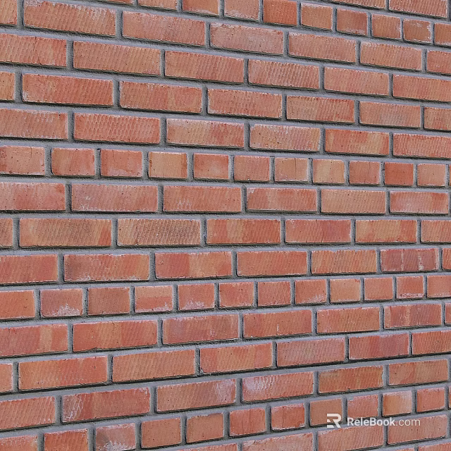 Classic Textured Red Brick Wall Components For Architectural Construction Projects 3d model 