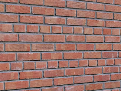 Classic Textured Red Brick Wall Components For Architectural Construction Projects 3d model