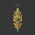 Toy Building Blocks Constructed Dinosaur With Yellow Spiny Back And Green Accents