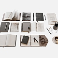 Modern Notebook Stationery 3d model