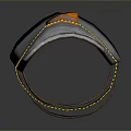 Rider Wearing Silver Metal Armor Piece With Orange Buckle And Colorful Cord