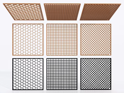 Modern Ceiling Grid Ceiling Grille Iron Mesh 3d model