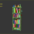 Rustic Wooden Bookshelf With Multiple Shelves Filled With Books And Decorative Items